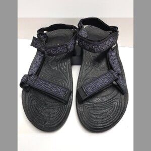 Teva Men's 10 Sandals Greek Key Navy Blue